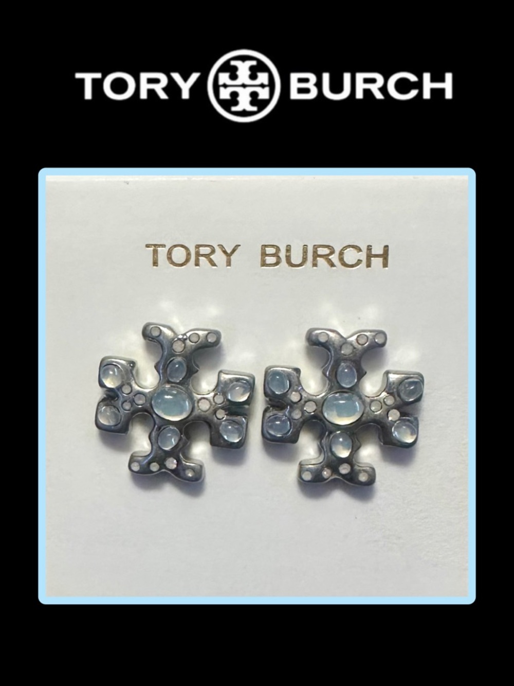 TORY BURCH Roxanne Jeweled Stud Earrngs 🆕